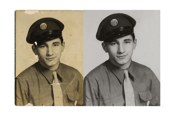 Tear Repair on a photo by Roots Family History