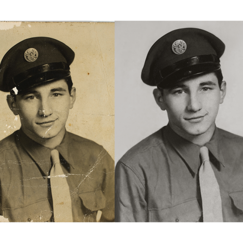 Tear Repair on a photo by Roots Family History
